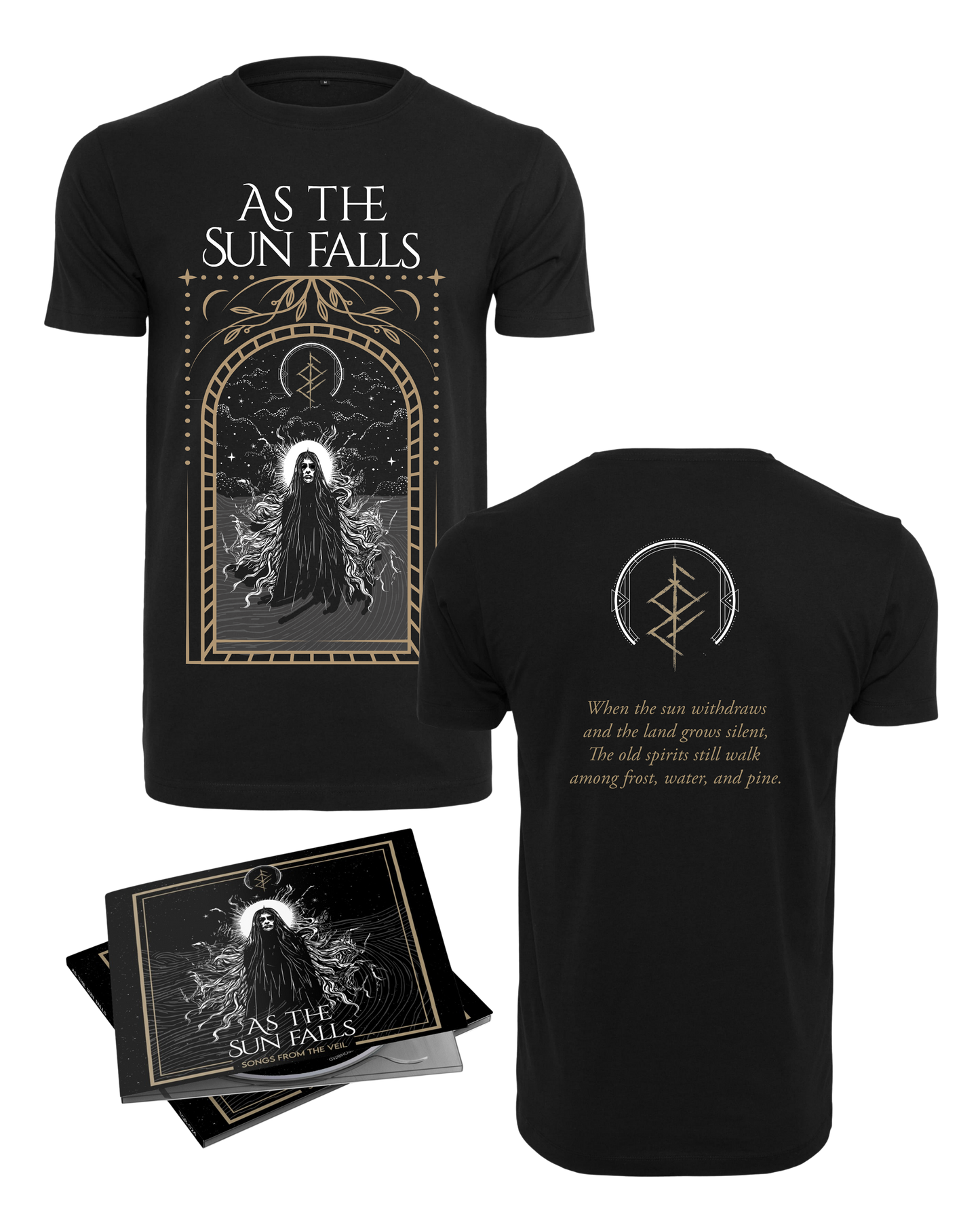 As The Sun Falls - Bundle 1 - T-Shirt + CD "Songs from the Veil" (Album) (2026)