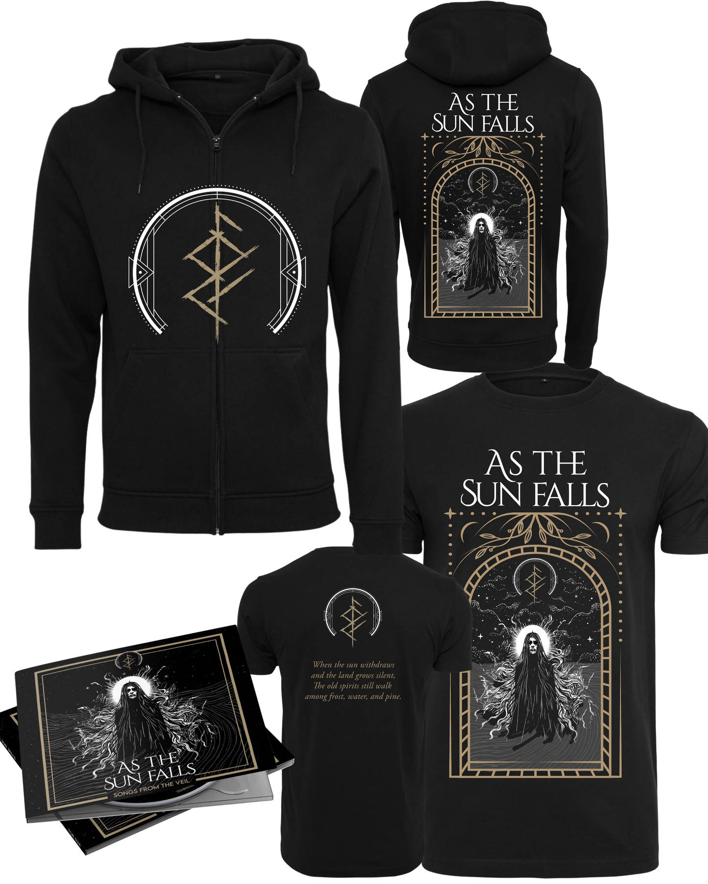 As The Sun Falls - Bundle 4 - T-Shirt + Zipper + CD "Songs from the Veil" (Album) (2026)