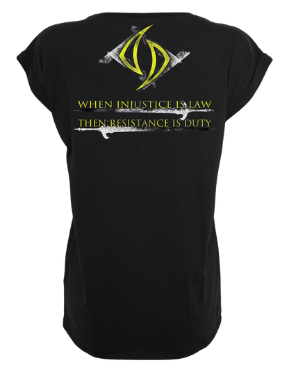 Deliriums Dawn - Extended Shoulder Ladies T-Shirt "Hollow to Follow"