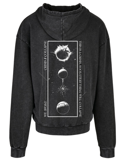 We Awake - Oversize Acid Washed Hoodie "Retangled"