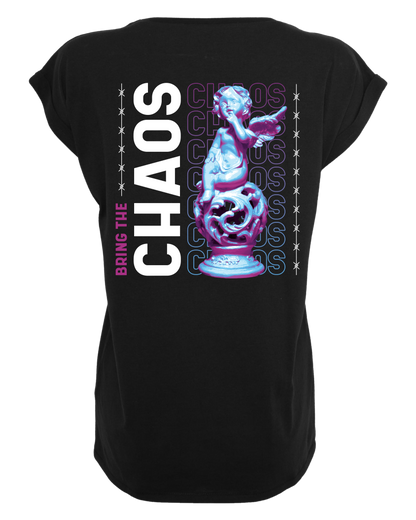 Ladies Extended Shoulder Tee "Bring the Chaos"