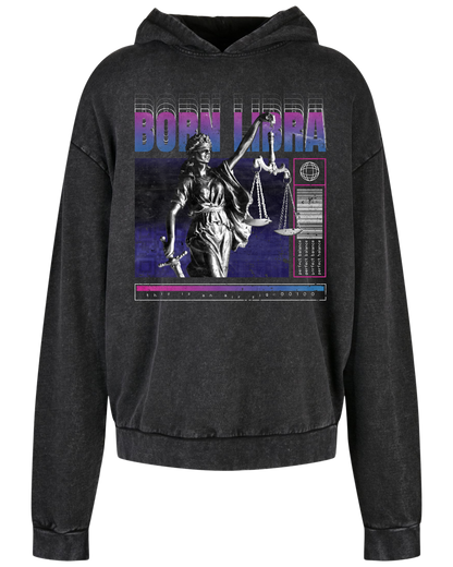 Sweat à capuche oversize « Born Libra »