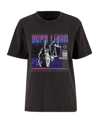 T-shirt vintage femme « Born Libra »
