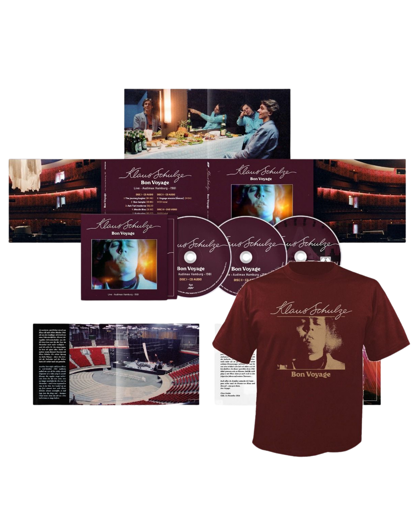 Klaus Schulze - Bon Voyage Bundle - 2CD+DVD + Shirt
