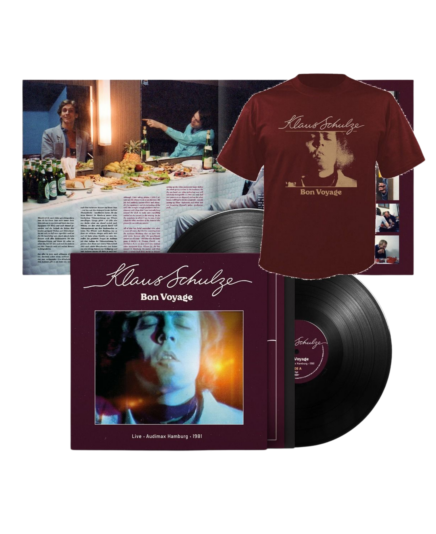 Klaus Schulze - Bon Voyage Bundle - DLP (2LP) + T-Shirt