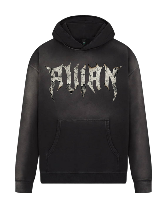 Avian - Oversized Shadow Hoodie "Ash & Fire"
