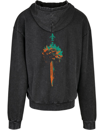 Liar's Fear - Oversize Acid Washed Hoodie "Dolch"