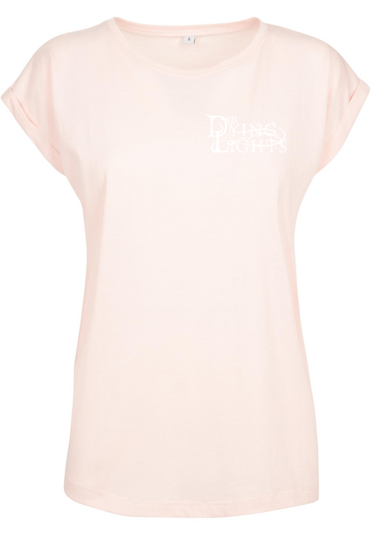 In Dying Lights - Extended Shoulder Ladies T-Shirt "Logo rosa"