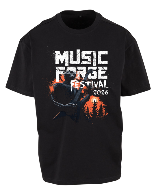 Music Forge Festival - Loose Fit Festival Tee "Skull Guitarist"