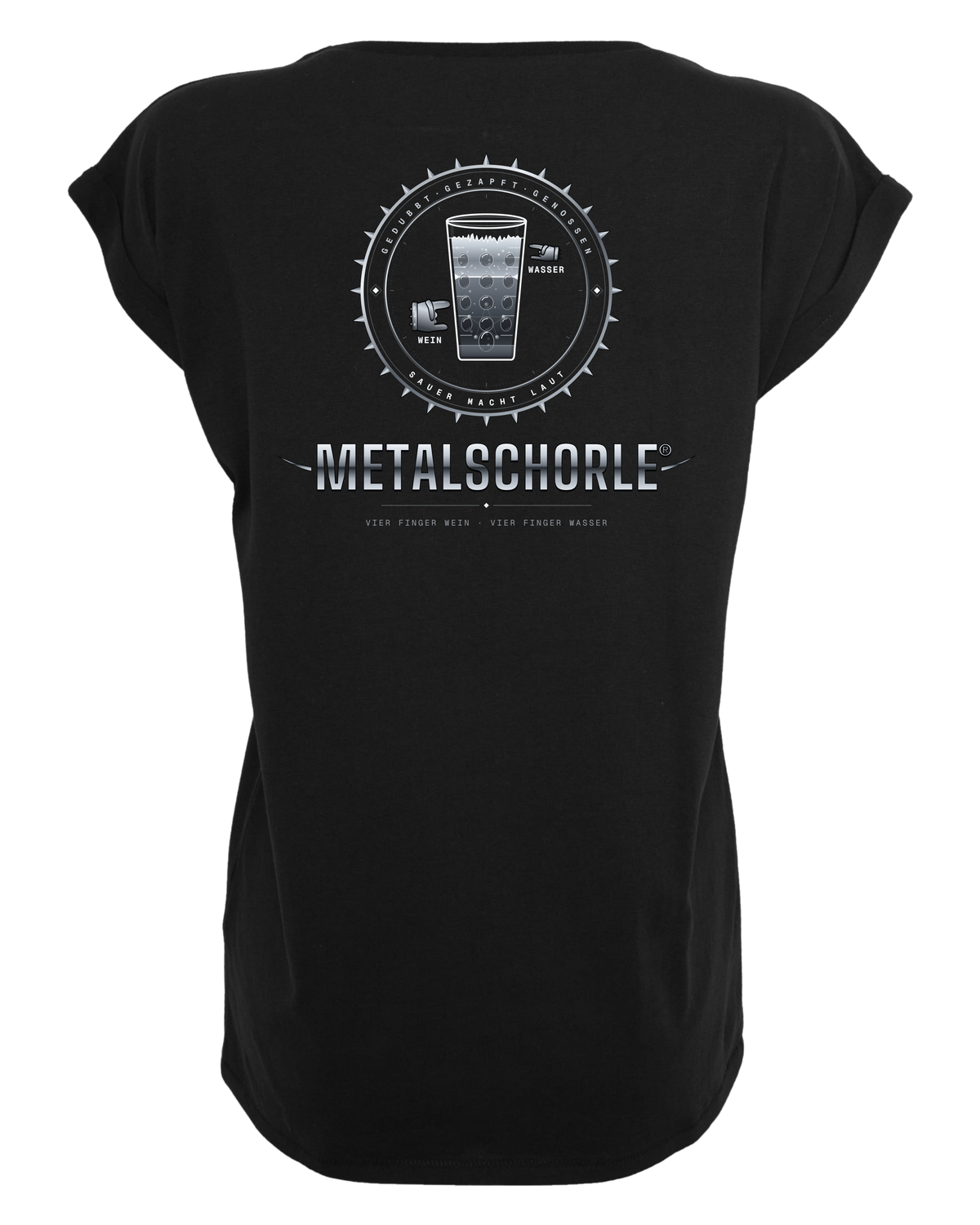 Metalschorle - Ladies Loose Fit Tee "Schriftzug & Logo"
