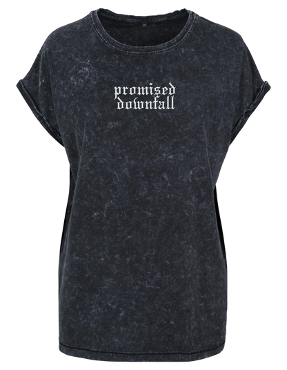Promised Downfall - Acid Washed Ladies T-Shirt "Hardcore / Front"