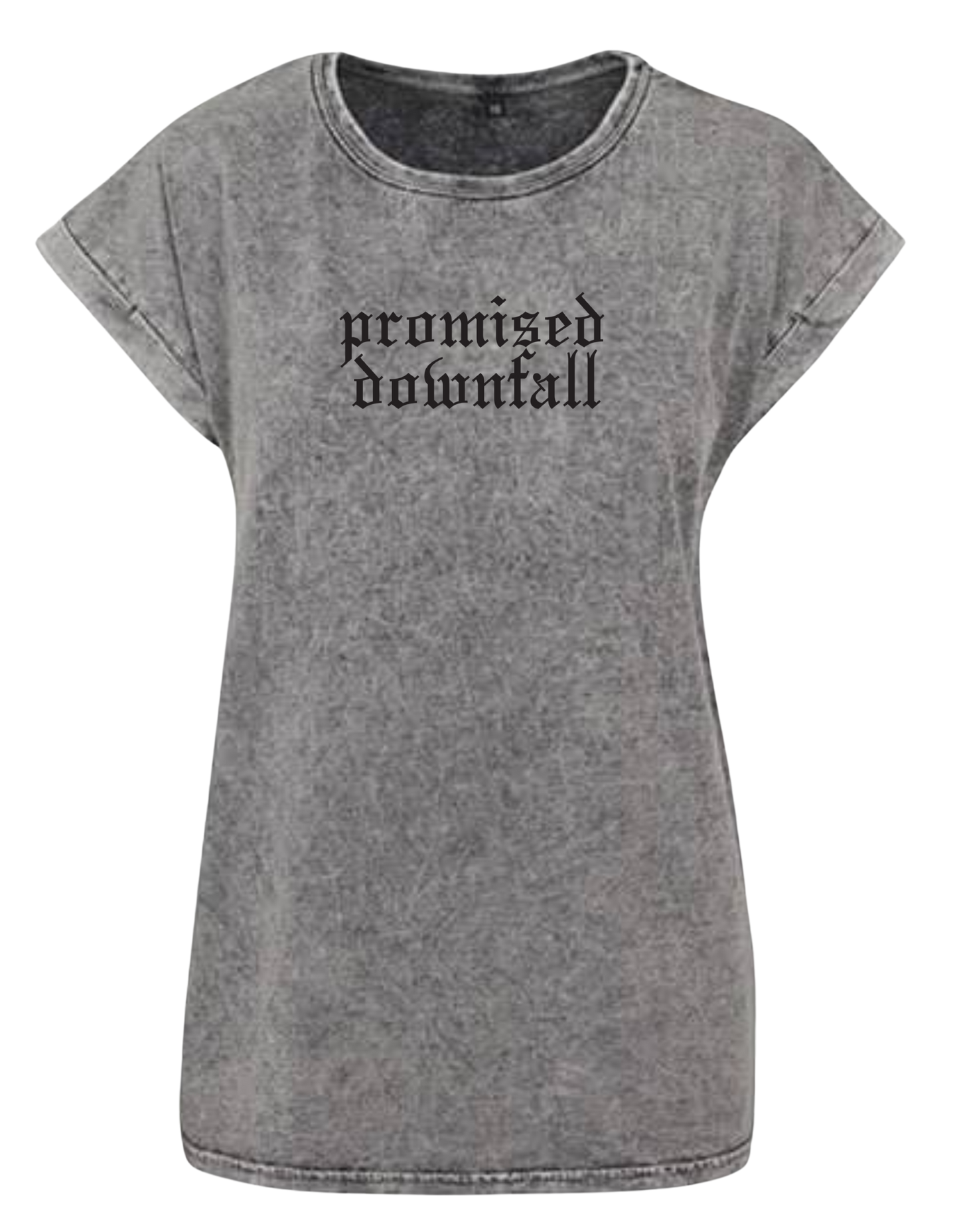 Promised Downfall - Acid Washed Ladies T-Shirt "Hardcore / Front"
