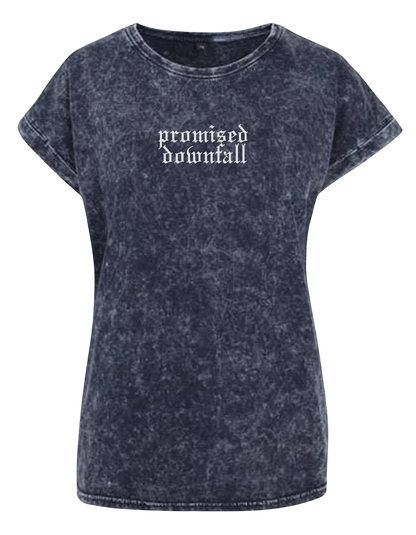 Promised Downfall - Acid Washed Ladies T-Shirt "Hardcore / Front"