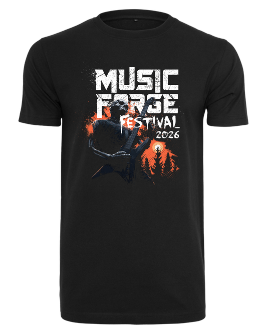 Music Forge Festival - Basic Unisex Festival T-Shirt "Skull Guitarist"