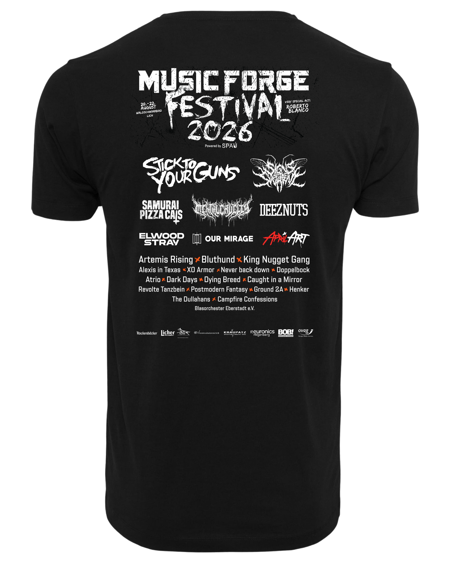 Music Forge Festival - Basic Unisex Festival T-Shirt "Skull Guitarist"