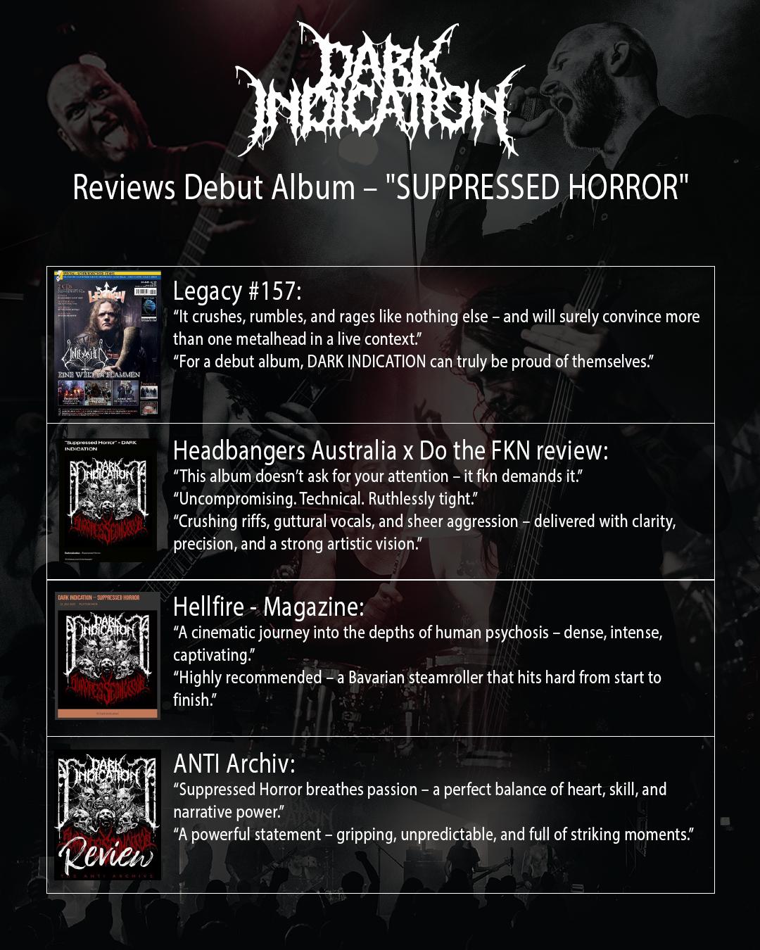 Dark Indication - CD "Suppressed Horror" (Album)